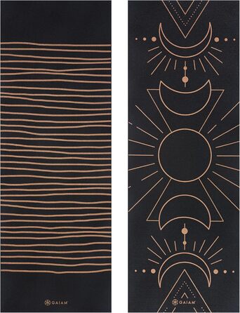 Йога мат Gaiam Premium 6 мм - двостороння, товста, нековзна для йоги, пілатесу та вправ на підлозі (172,7 x 61 x 6 мм) Cosmic Energy