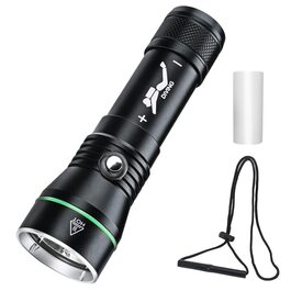 Ліхтарик підводний LED XLENTGEN 1500 люмен, USB зарядка, IPX8, 3 режими, для нічного дайвінгу та риболовлі