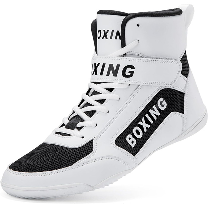 Боксерські черевики для чоловіків SDEQA: легкі, дихаючі, для боксу, бодібілдингу, фітнесу, розмір 43 EU, білі