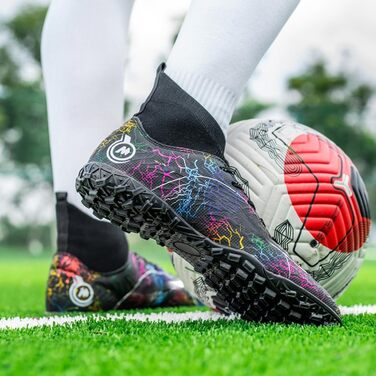 Дитячі футбольні бутси KUUK для штучного газону та залу: футбольні бутси, зала, тренування (38 EU, K028, чорний)