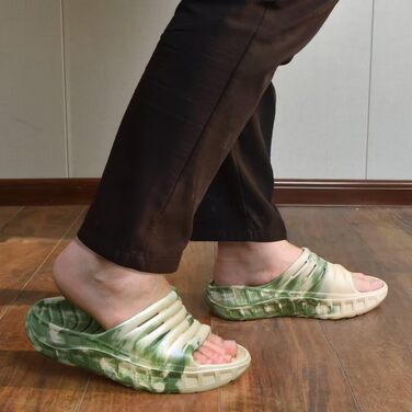 Чоловічі літні сандалі KuaiLu з підтримкою склепіння стопи, ортопедичні шльопанці від плоскостопості, зелені камуфляжні (40 EU)