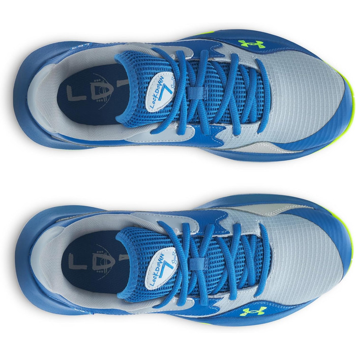 Кросівки баскетбольні Under Armour Ua Lockdown 7 Low чоловічі (41 EU, Blue Calm Blue Atlantis High Vis Yellow)