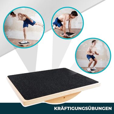 RPM Power Balance Wobble Board – баланс-борд з масиву дерева для тренування кора, зміцнення ніг і верхньої частини тіла, класична дошка для балансу