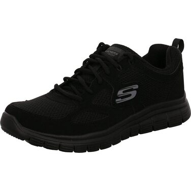 Чоловічі кросівки Skechers Burns - Agoura зі шкіри та сітки, чорні, розмір 48.5 EU