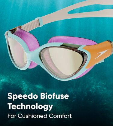Жіночі окуляри для плавання Speedo Biofuse 2.0, сині, універсальний розмір