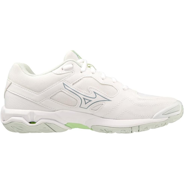 Жіночі кросівки для залу Mizuno Wave Phantom 3 Indoor, 37 EU, білий, сірий, патинове зелений