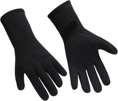 IPENNY Рукавички для дайвінгу з неопрену, 3 мм, чорні, антиковзаючі, для дайвінгу, серфінгу, плавання, снорклінгу, веслування, каякінгу, теплі рукавички для дорослих та підлітків