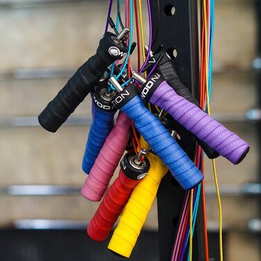 Стрибкове кабель WOD Nation для швидких стрибків: регульоване тренувальне обладнання з двома кабелями (рожевий)