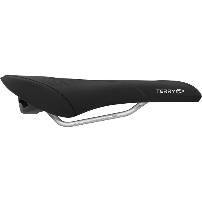 Велосидельне сідло Terry Figura GTC Gel для чоловіків, чорне, ширина 12-15 см, CrMo рама, WeatherMax Dura Silk