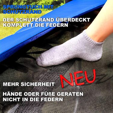 Баунсал® Трамплін Outdoor для саду Ø 305 см (EXD) Комплект для дітей. Якісний дитячий трамплін для активних ігор на вулиці. Синій.