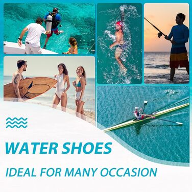 Шкарпетки для плавання та водних видів спорту: чоловічі та жіночі шкарпетки для пляжу, басейну та моря. Швидка сушка, дренажні отвори, унісекс, розміри 36-46 EU, колір блакитний