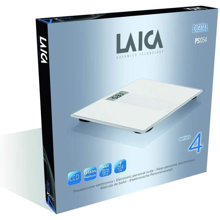 Електронні скляні ваги Laica PS1054 для людей, максимальна вага 180 кг