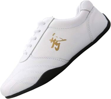 Жіноче взуття для бойових мистецтв VIBLiSS: легкі кеди для цигун, кунг-фу, тай-чи. Антиковзаючі, шкіряні, 40 EU, білі