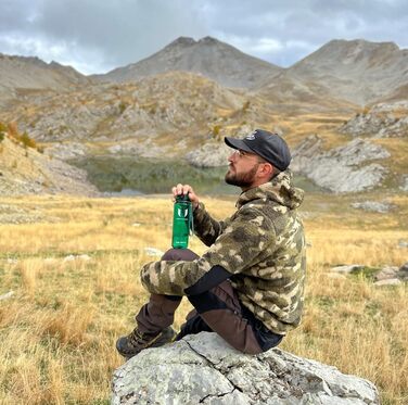 Фляга для води Super Sparrow: Tritan, 350/500/750/1000 мл, без BPA, для спорту, фітнесу, велосипеда, універу, відпочинку (750 мл, глянцевий, шалфей)