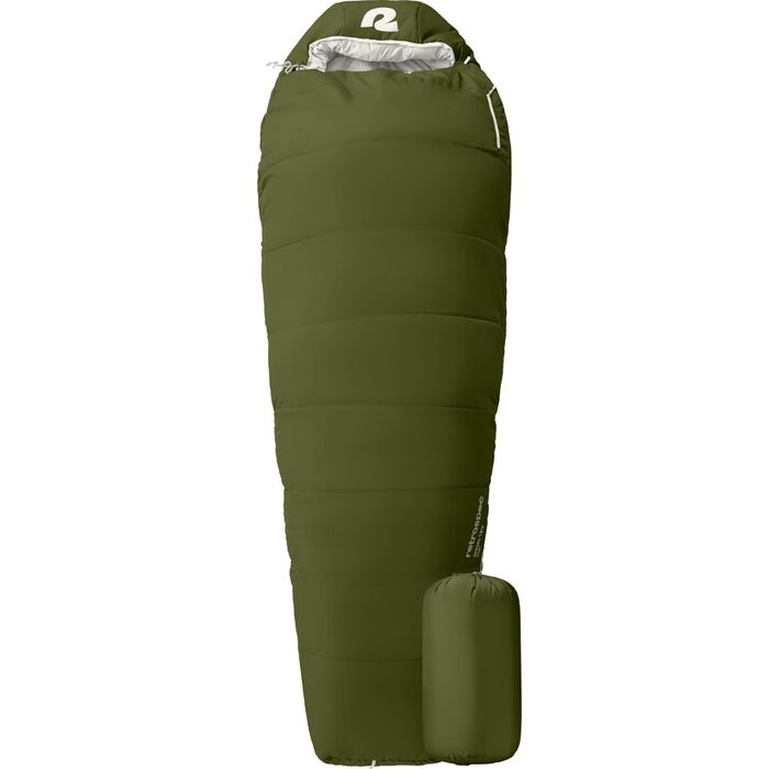 Спальний мішок Retrospec Dream 15°C, мумія, для кемпінгу, Regular (зелений)