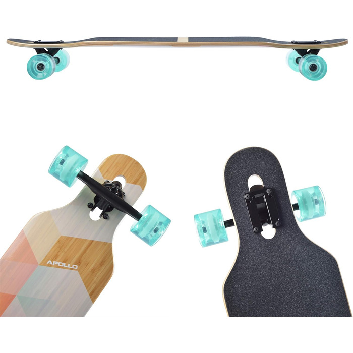 Longboard Apollo Nauro: Комплект для фрірайду, круїзингу та скейтбордингу з високошвидкісними підшипниками ABEC
