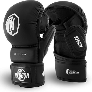 MADGON рукавички для MMA та спарингу з товстою підкладкою, для боксу, кікбоксингу, бойових мистецтв, з мішечком, преміум матеріал