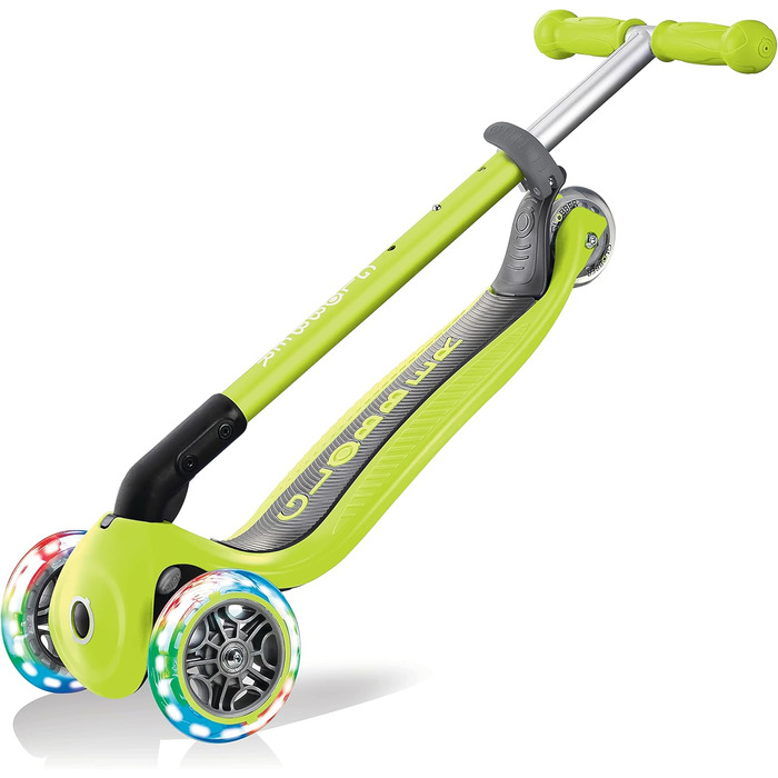 Дитячий самокат GLOBBER Primo Foldable Lights, 3-колісний, регульована висота, LED колеса, колеса 120/80 мм, підшипники ABEC 5