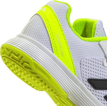 Дитячі тенісні кросівки adidas Courtflash Comfort для дітей, 28 EU, білий, чорний, лимонний, унісекс