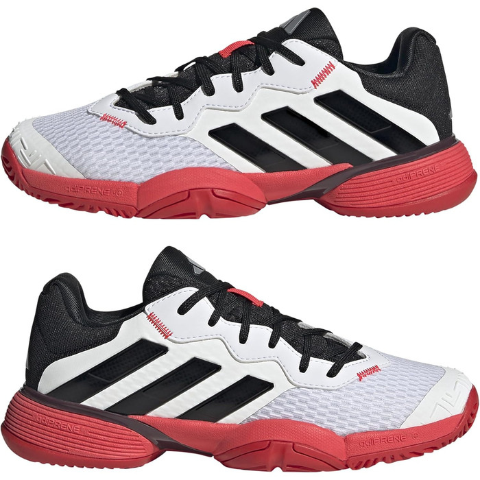 Дитячі тенісні кросівки adidas Barricade для дітей, білі, чорні, червоні (35 EU)