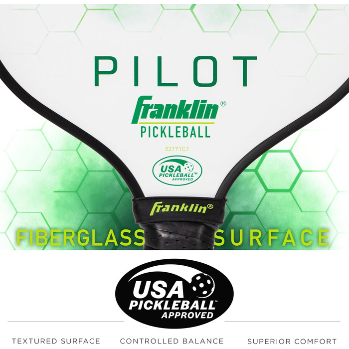 Піклбол ракетка Franklin Sports Paddle Pilot, універсальна, зелена