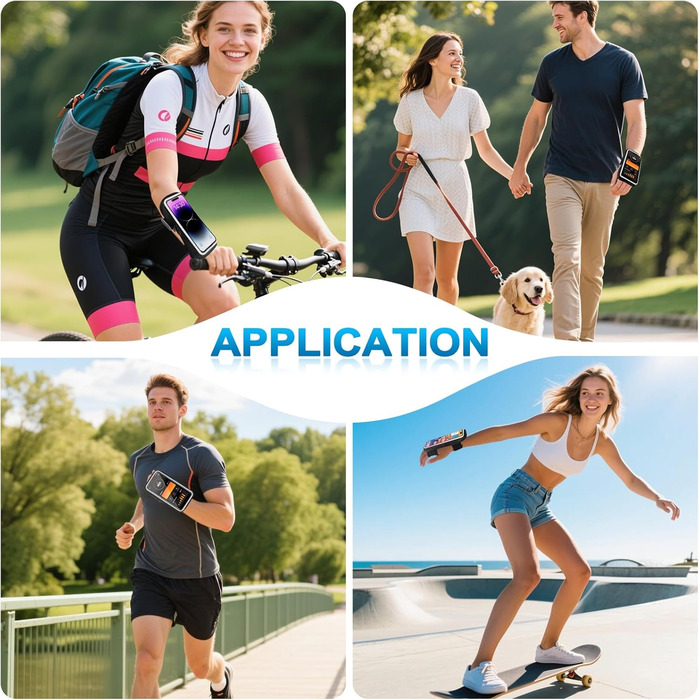 Спортивний браслет для телефону на руку - 2 в 1, підходить для iPhone 16/15/14/13 Pro Max, Huawei P50 Pro/P40, чорний