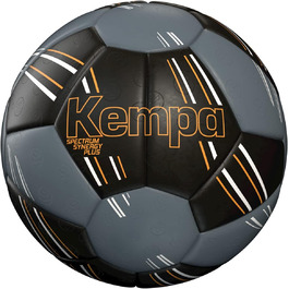 Гандбольний м'яч Kempa SPECTRUM SYNERGY PLUS, тренувальний і ігровий, унікальна 30-панельна конструкція, для всіх вікових груп, чорний/антрацит