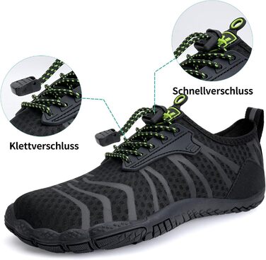 WateLves Взуття для плавання та трейлраннінгу (унісекс) - чорний, 45 EU