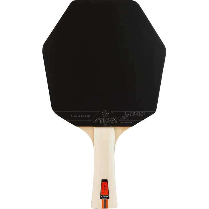 Стіга Клуб Сайбершейп - пінг-понгова ракетка для початківців, 5-шарове дерево, накладка Star Club, велика зона удару, найкраще технічне навчання з самого початку