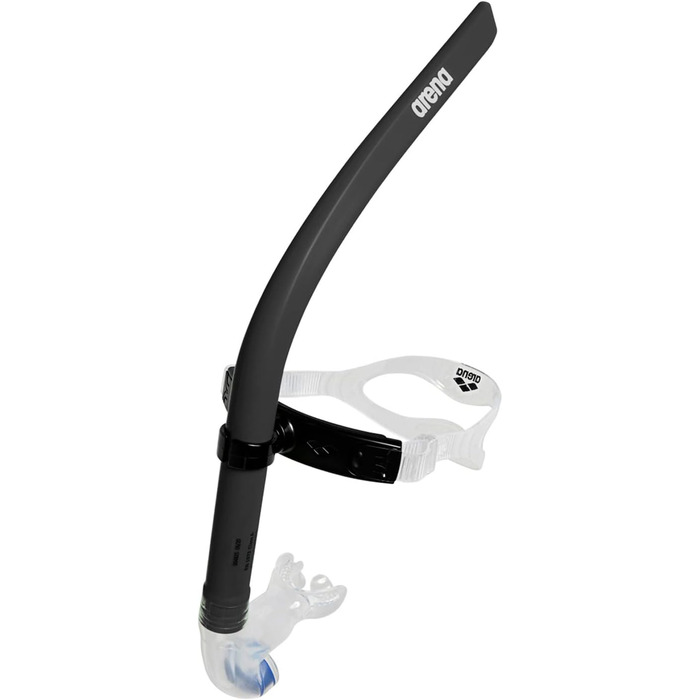 Плавальний трубка ARENA Snorkel III та тренувальні лопатки для плавання Vortex, унісекс, чорний/сріблястий, розмір M, для тренувань та змагань