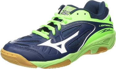 Дитячі спортивні кросівки Mizuno Lightning Star Z2 для залу, розмір 42 2/3 (34 EU), блакитний, білий, зелений
