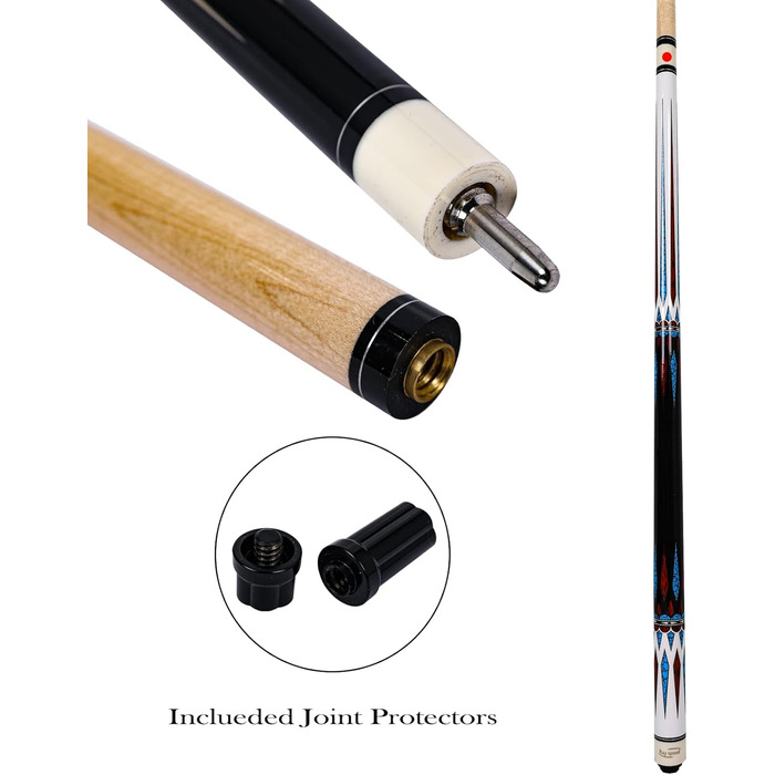 Професійний більярдний кий 58' 2-частинний з кейсом з твердого дерева (канадський клен) 19/20oz Pool Stick Set (20 oz, CGB-100)