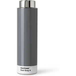 Пляшка для води Pantone з тритану та нержавіючої сталі Cool Gray 9, 620 мл