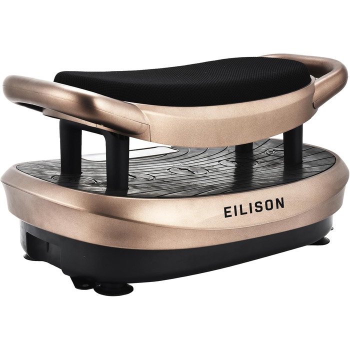 Машина для тренувань EILISON FITABS 3D з вібрацією та сидінням: вібрація, пульсація, платформа для віджимань, лімфодренаж, схуднення, відновлення. Кольори: Braun, Schwarz, Silber