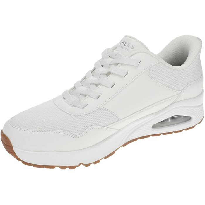 Чоловічі кросівки Skechers UNO - Banksia Hands Free Slip-ins, білі, розмір 46 EU, Duraleather, сітка
