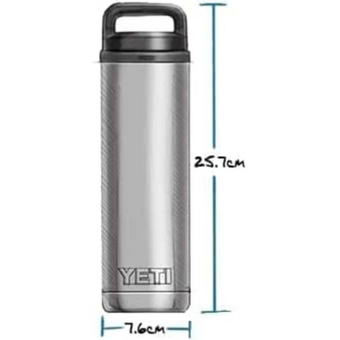 Термобутилка YETI Rambler з кришкою Chug, чорна, 532 мл