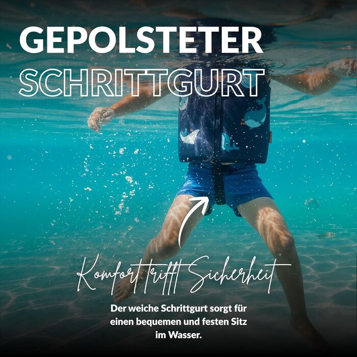 Навчальний плавець для дітей NOARD Kinder Schwiweste: 40+ нашивок для персоналізації, різні дизайни та розміри, 15–30 кг, 2–6 років, сертифікат EN 13138-1:2021, Siply green (L, Ocean Friends)