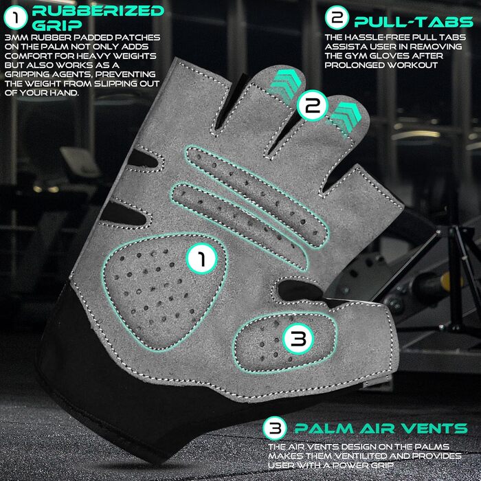 Фитнес-рукавички Westwood Fox для тренувань: неслизькі, амортизуючі, для важкої атлетики, з підкладкою, дихаючі, без пальців, підтримка відсутня