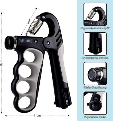 Набір для тренування рук MOORSTDEL: 6шт. Тренажери для пальців, кисті, силові вправи, реабілітація, ерготерапія