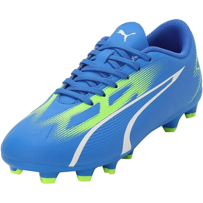 Дитячі футбольні бутси PUMA Ultra Play FG/AG Jr, 37 EU, блакитний, білий, зелений