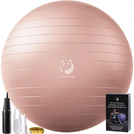 Гімнастичний м'яч Slim Panda 55-85 см, вибухозахищений, з насосом, для фітнесу, йоги, терапії, вагітних, балансування