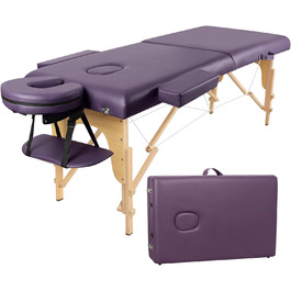 Масажний стіл складаний для косметології: дерев'яний масажний стіл з 2 зонами, мобільне масажне ліжко, масажна банка для фізіотерапії та татуювання
