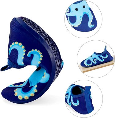 Дитячі шльопанці для плавання та басейну: антиковзкі, швидковисихаючі, для дівчаток та хлопчиків (22/23 EU, Navy Blue)