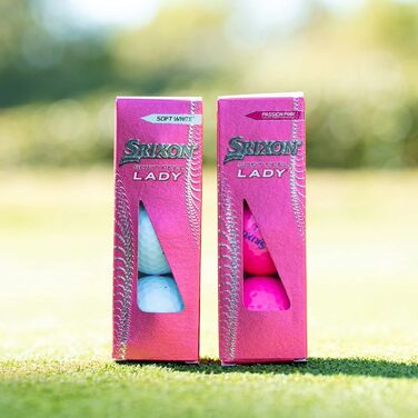 Гольф-м'яч Srixon Soft Feel Lady 8 & 9 для жінок | Низька компресія, простий високий старт | М'яка текстура | Ідеально для помірних замахів та підвищеної точності | Білий (SOFT FEEL LADY8, Білий)