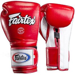 Боксерські рукавички Fairtex BGV9 мексиканського стилю, червоно-білі, 12 унцій