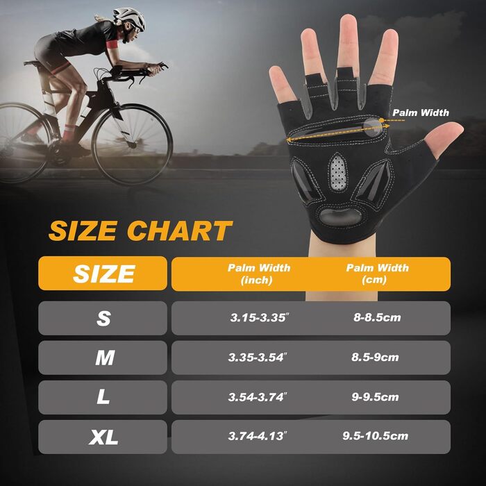 Фahrradhandschuhe MTB: Рукавички для їзди на велосипеді, літні, для чоловіків та жінок, сірі (M)