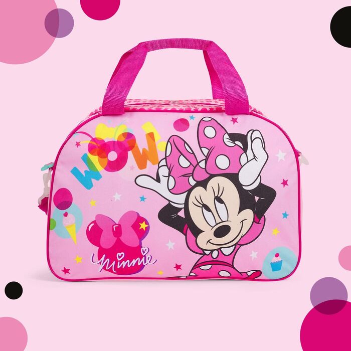 Дитяча спортивна сумка PERLETTI Minnie Mouse, водонепроникна, рожева, для дівчаток, басейн, садок, 42x28x21 см