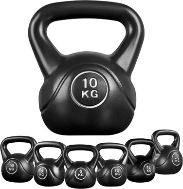 Kettlebell Yaheetech для кроссфіту та силових тренувань, 6-20 кг, з пластиковим покриттям