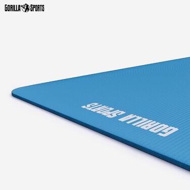 Йога мат GORILLA SPORTS® - 190x60/100x1,5 см, з ремінком, нетоксичний, протиковзкий, різні кольори. Підходить для гімнастики, фітнесу, спорту та тренувань.