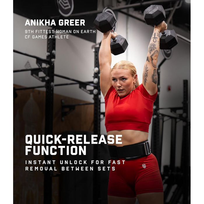 Пояс для важкої атлетики Gymreapers Schnellverschluss Сірий (4 дюйми, неопрен, металева пряжка) для бодібілдингу, пауерліфтингу, крос-тренінгу